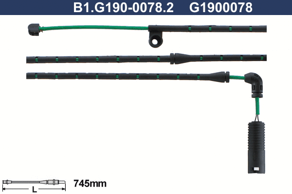 Warning Contact, brake pad wear (B1.G190-0078.2)