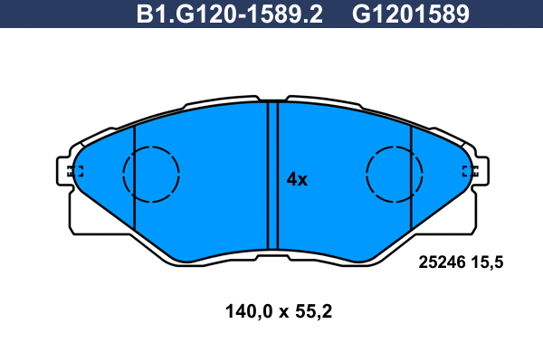 Brake Pad Set, disc brake (B1.G120-1589.2)