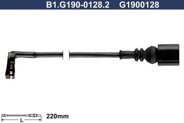 Warning Contact, brake pad wear (B1.G190-0128.2)