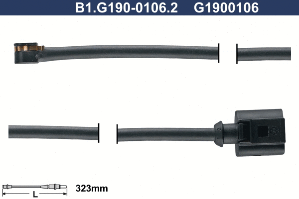 Warning Contact, brake pad wear (B1.G190-0106.2)