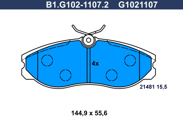 Brake Pad Set, disc brake (B1.G102-1107.2)