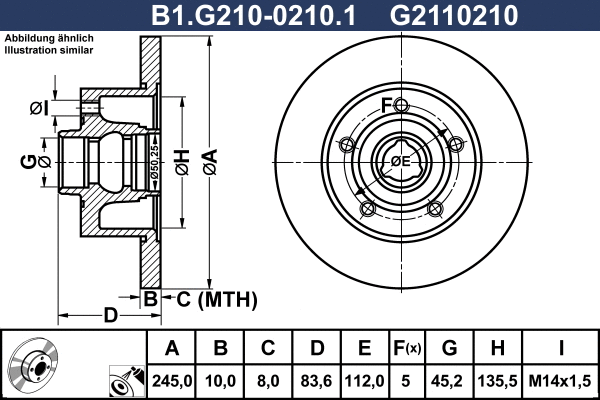 Brake Disc (B1.G210-0210.1)