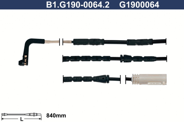 Warning Contact, brake pad wear (B1.G190-0064.2)