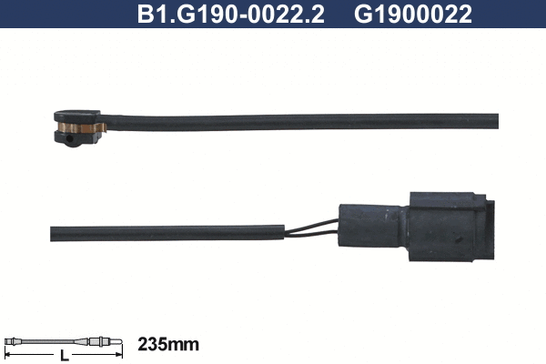 Warning Contact, brake pad wear (B1.G190-0022.2)