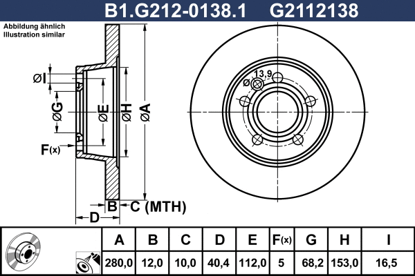 Brake Disc (B1.G212-0138.1)