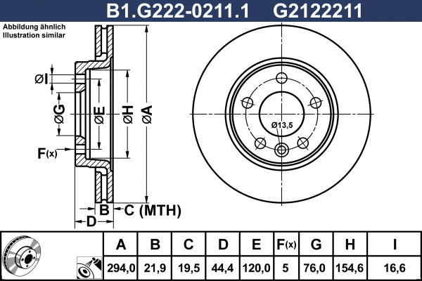 Brake Disc (B1.G222-0211.1)