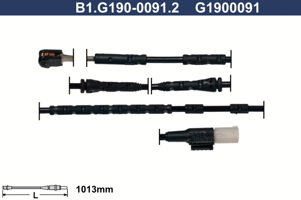 Warning Contact, brake pad wear (B1.G190-0091.2)