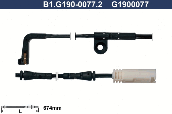 Warning Contact, brake pad wear (B1.G190-0077.2)