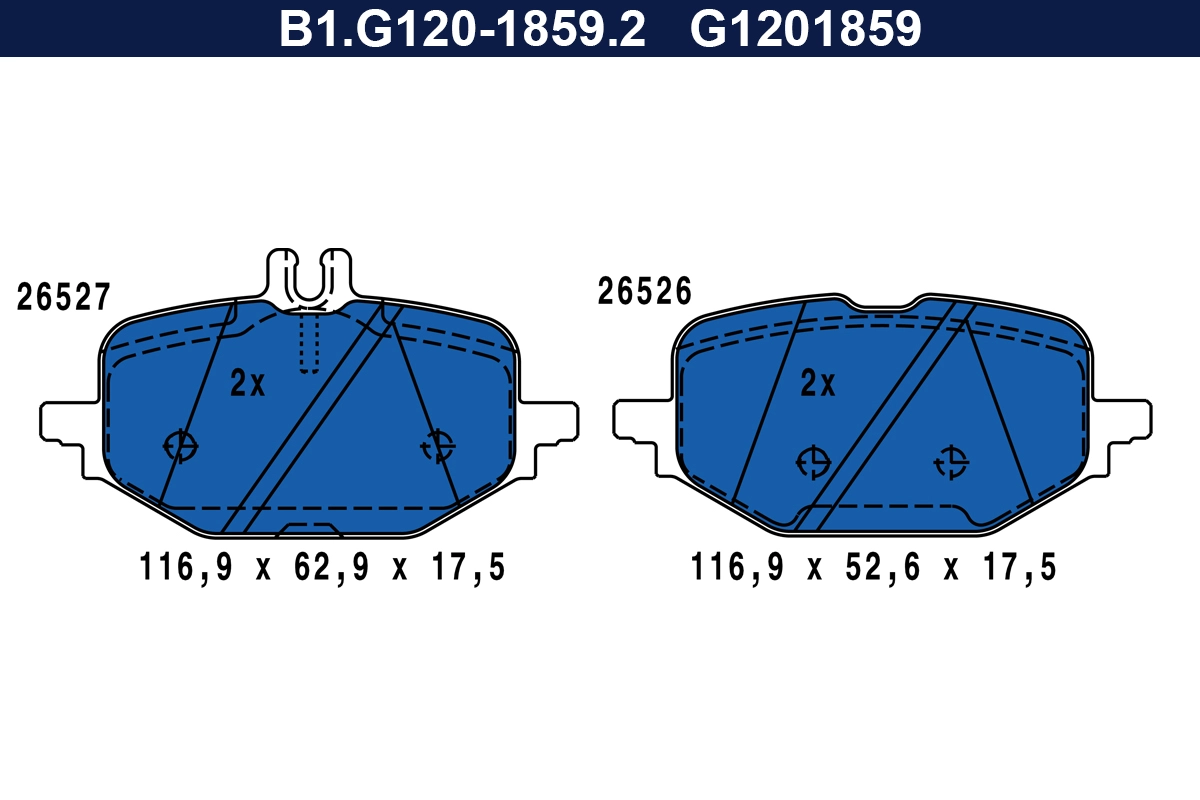 Brake Pad Set, disc brake (B1.G120-1859.2)