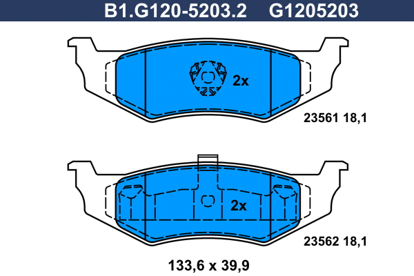 Brake Pad Set, disc brake (B1.G120-5203.2)
