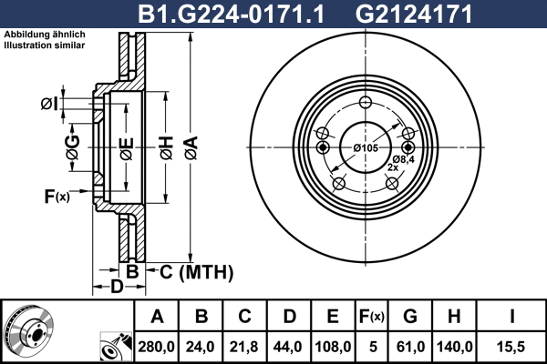 Brake Disc (B1.G224-0171.1)