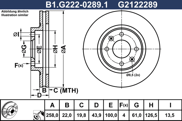 Brake Disc (B1.G222-0289.1)