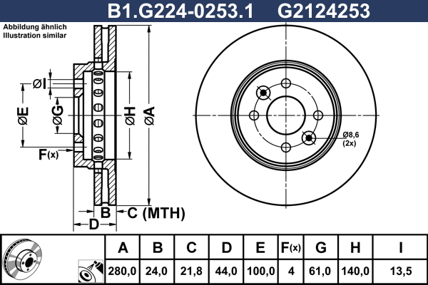 Brake Disc (B1.G224-0253.1)