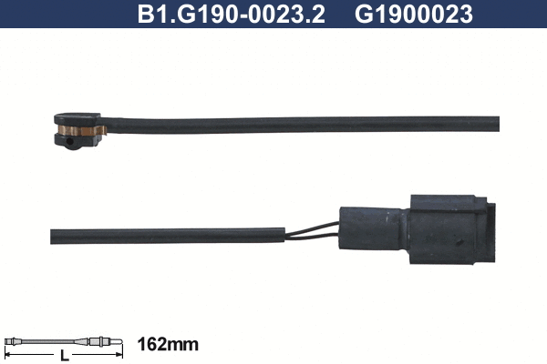 Warning Contact, brake pad wear (B1.G190-0023.2)