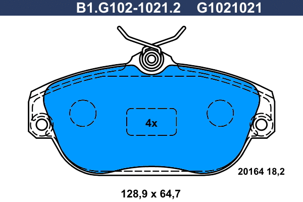 Brake Pad Set, disc brake (B1.G102-1021.2)
