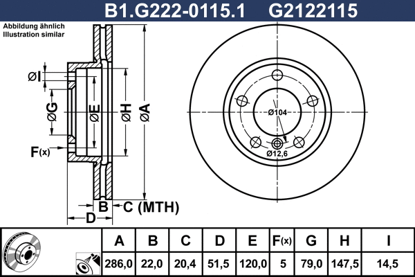 Brake Disc (B1.G222-0115.1)