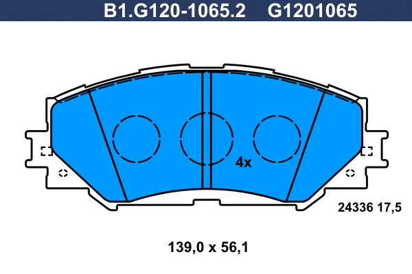 Brake Pad Set, disc brake (B1.G120-1065.2)