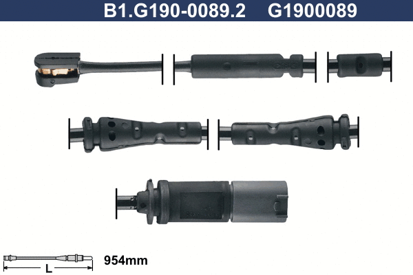 Warning Contact, brake pad wear (B1.G190-0089.2)