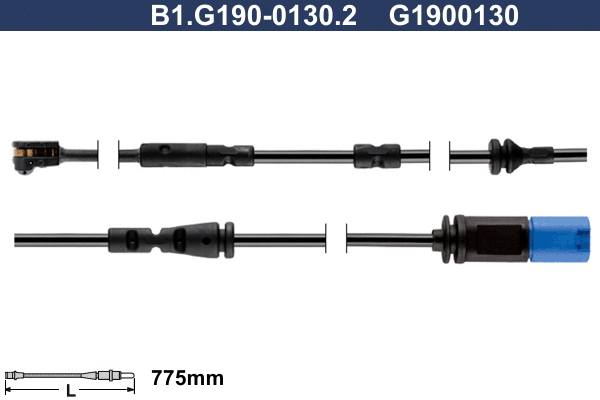 Warning Contact, brake pad wear (B1.G190-0130.2)