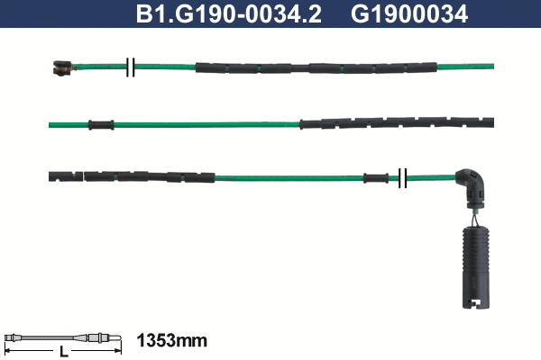Warning Contact, brake pad wear (B1.G190-0034.2)