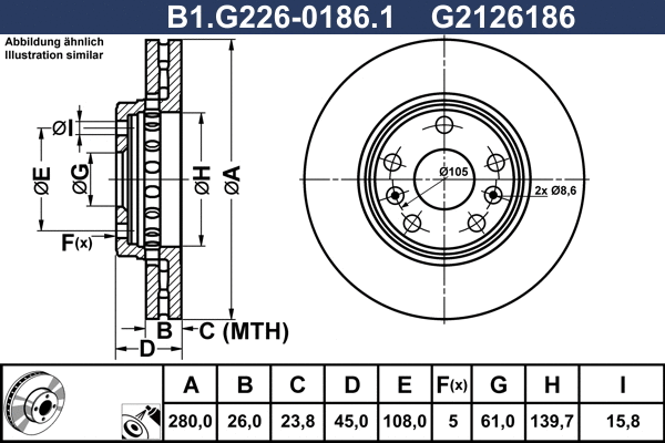 Brake Disc (B1.G226-0186.1)