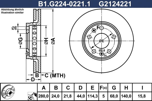 Brake Disc (B1.G224-0221.1)