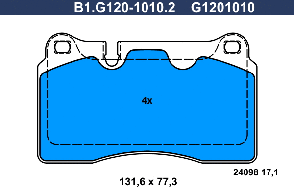 Brake Pad Set, disc brake (B1.G120-1010.2)