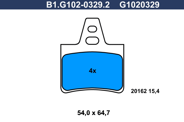 Brake Pad Set, disc brake (B1.G102-0329.2)