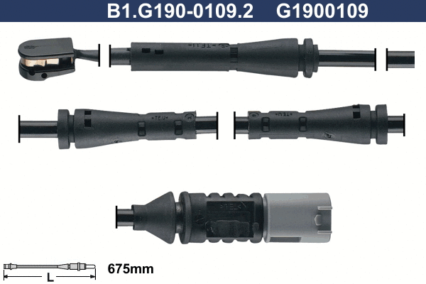 Warning Contact, brake pad wear (B1.G190-0109.2)