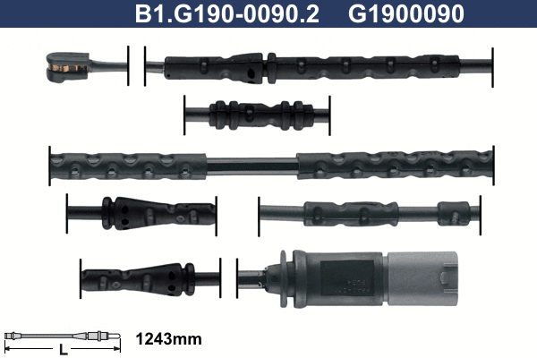 Warning Contact, brake pad wear (B1.G190-0090.2)