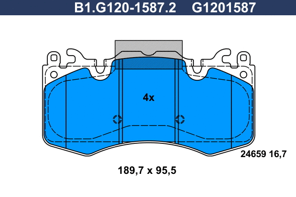 Brake Pad Set, disc brake (B1.G120-1587.2)