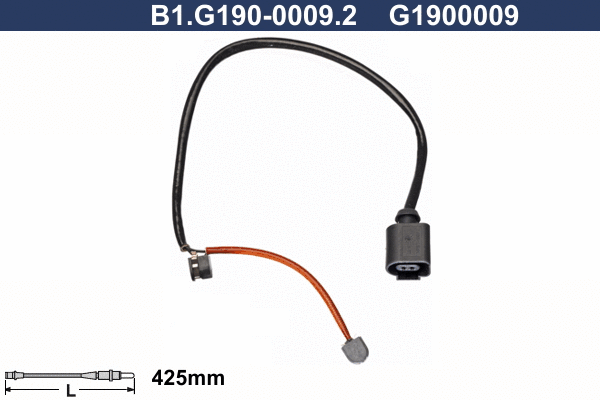 Warning Contact, brake pad wear (B1.G190-0009.2)