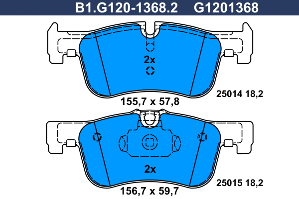 Brake Pad Set, disc brake (B1.G120-1368.2)