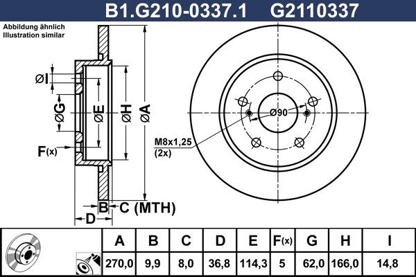 Brake Disc (B1.G210-0337.1)