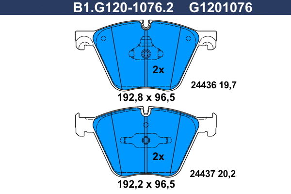 Brake Pad Set, disc brake (B1.G120-1076.2)