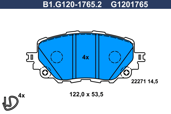 Brake Pad Set, disc brake (B1.G120-1765.2)