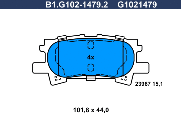 Brake Pad Set, disc brake (B1.G102-1479.2)