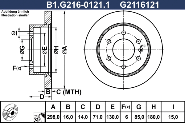 Brake Disc (B1.G216-0121.1)