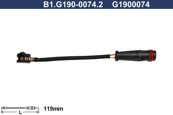Warning Contact, brake pad wear (B1.G190-0074.2)