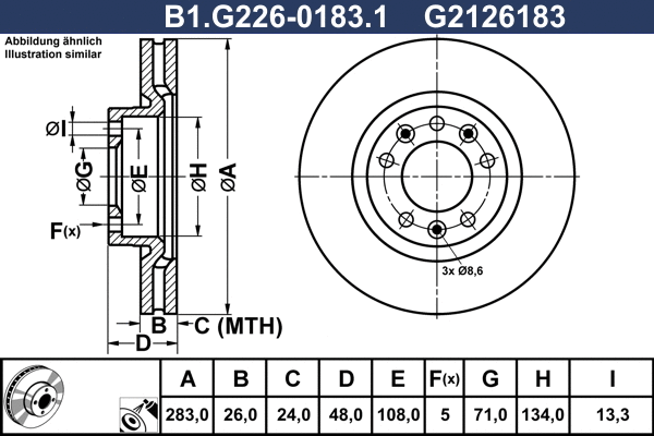 Brake Disc (B1.G226-0183.1)