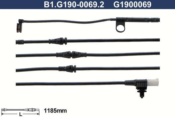 Warning Contact, brake pad wear (B1.G190-0069.2)