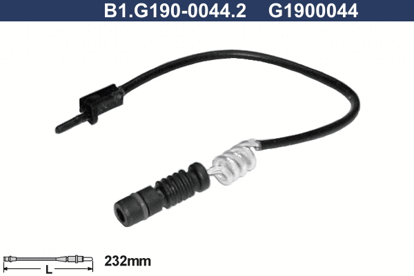 Warning Contact, brake pad wear (B1.G190-0044.2)