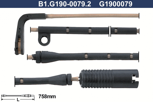 Warning Contact, brake pad wear (B1.G190-0079.2)