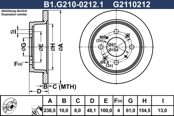 Brake Disc (B1.G210-0212.1)