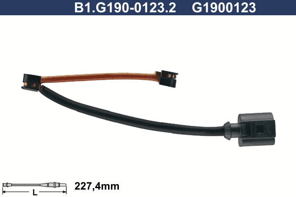 Warning Contact, brake pad wear (B1.G190-0123.2)