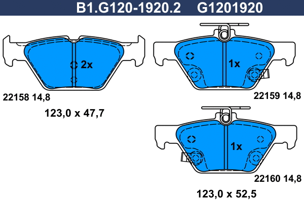 Brake Pad Set, disc brake (B1.G120-1920.2)