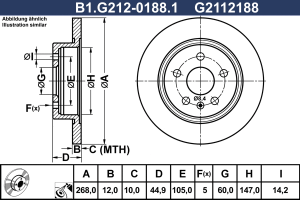 Brake Disc (B1.G212-0188.1)