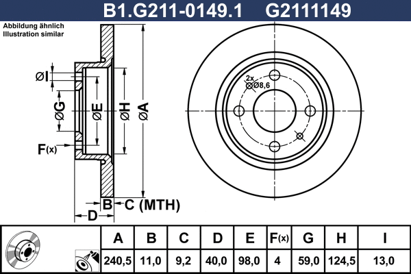 Brake Disc (B1.G211-0149.1)