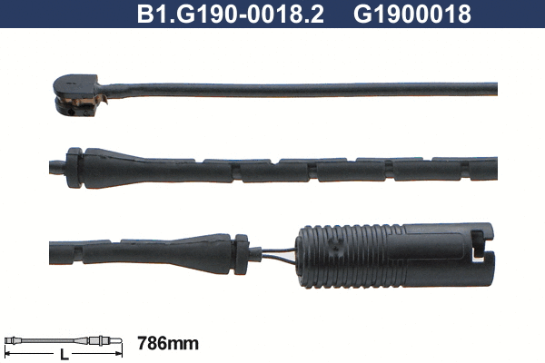 Warning Contact, brake pad wear (B1.G190-0018.2)