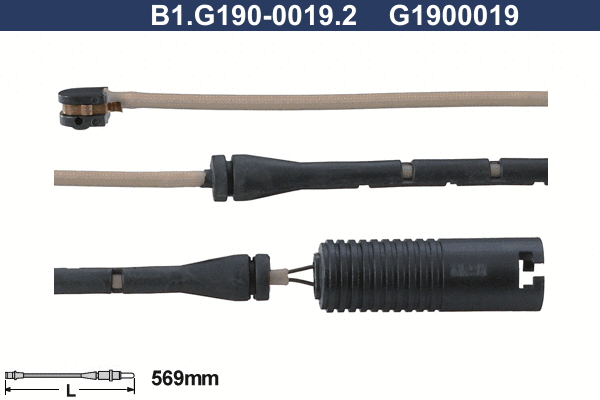 Warning Contact, brake pad wear (B1.G190-0019.2)